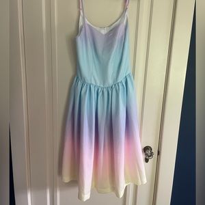 Ombré fit and flare dress-Large